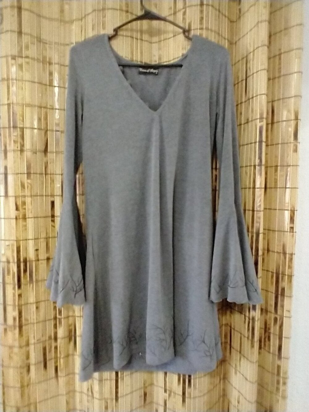 Union of Angels Gray Long-Sleeve Tunic Dress/Top Size Small